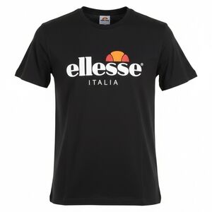 Ellesse Black Tee with Logo Design